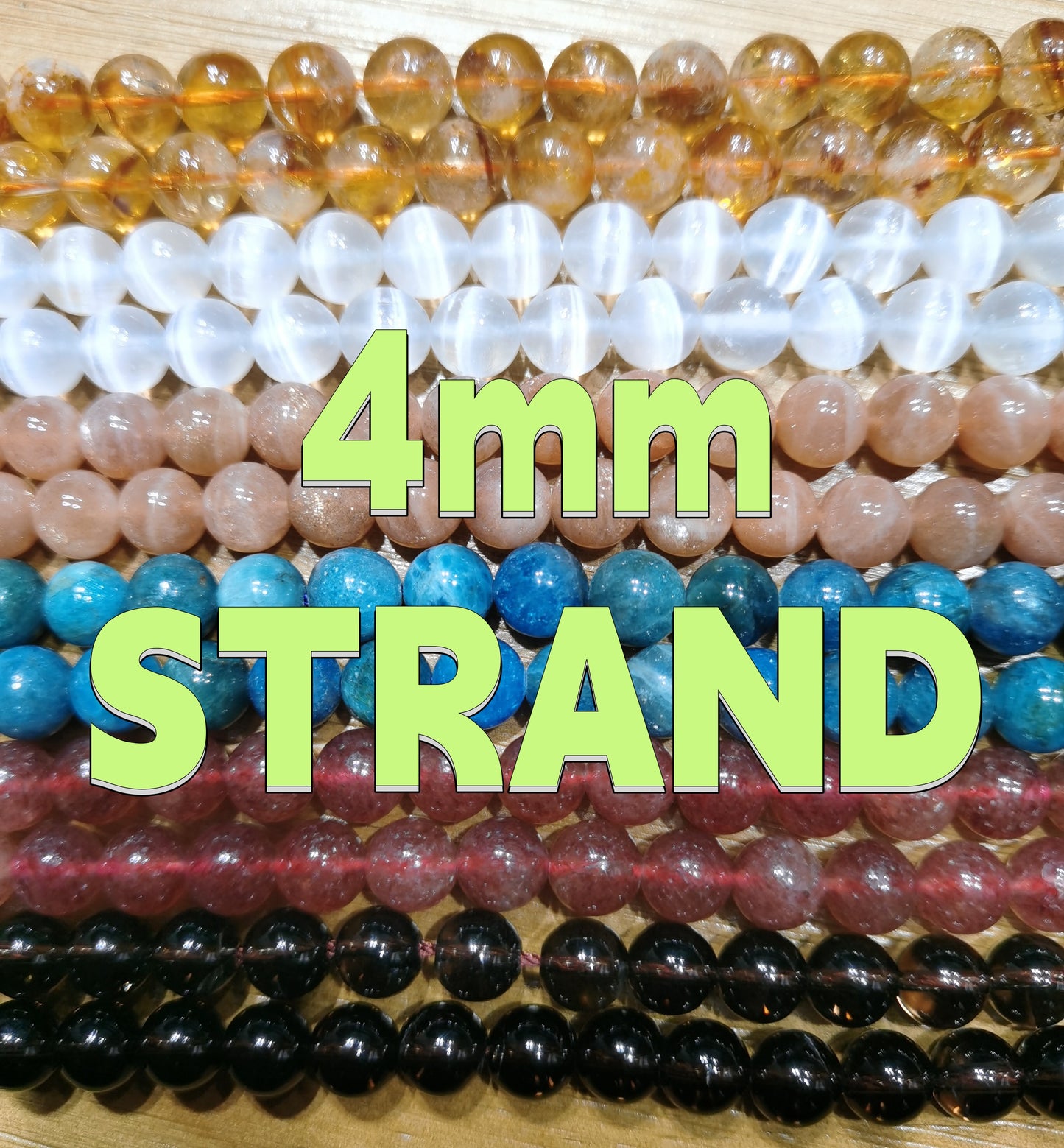 A⑤-1：Beads strand 4mm--🔵Round